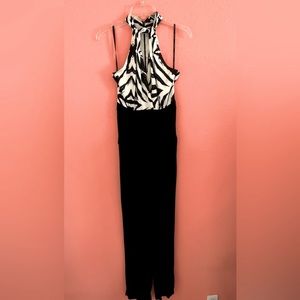 Animal print high waisted jumpsuit